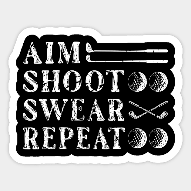 Aim Shoot Golfing Golf Sticker by Humbas Fun Shirts